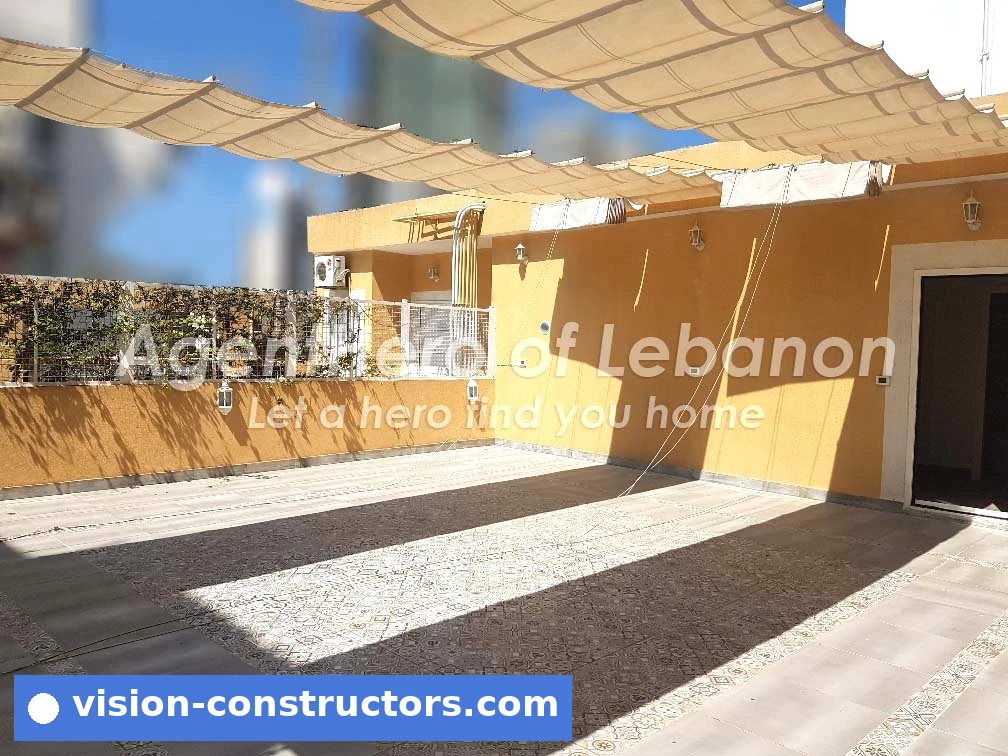 Rooftop Apartment + 50 sqm Terrace | Prime Location for rent in Achrafieh