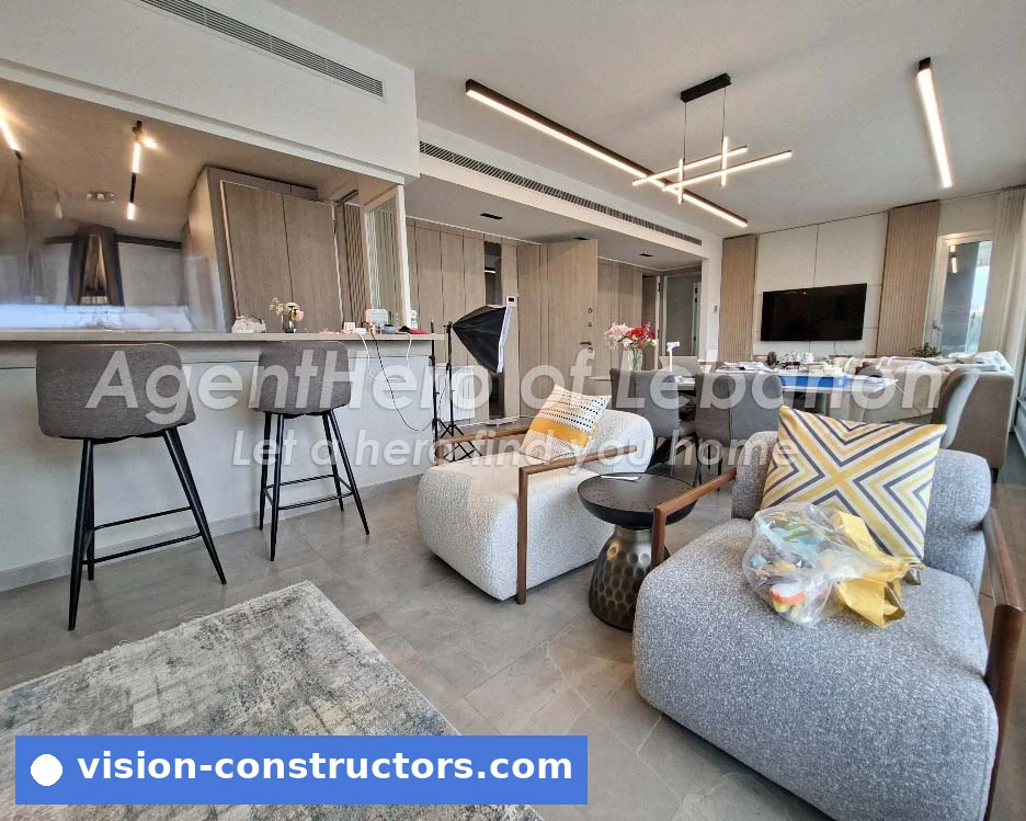 Modern Apartment | Nice Balcony | Front Sea View for rent in Achrafieh