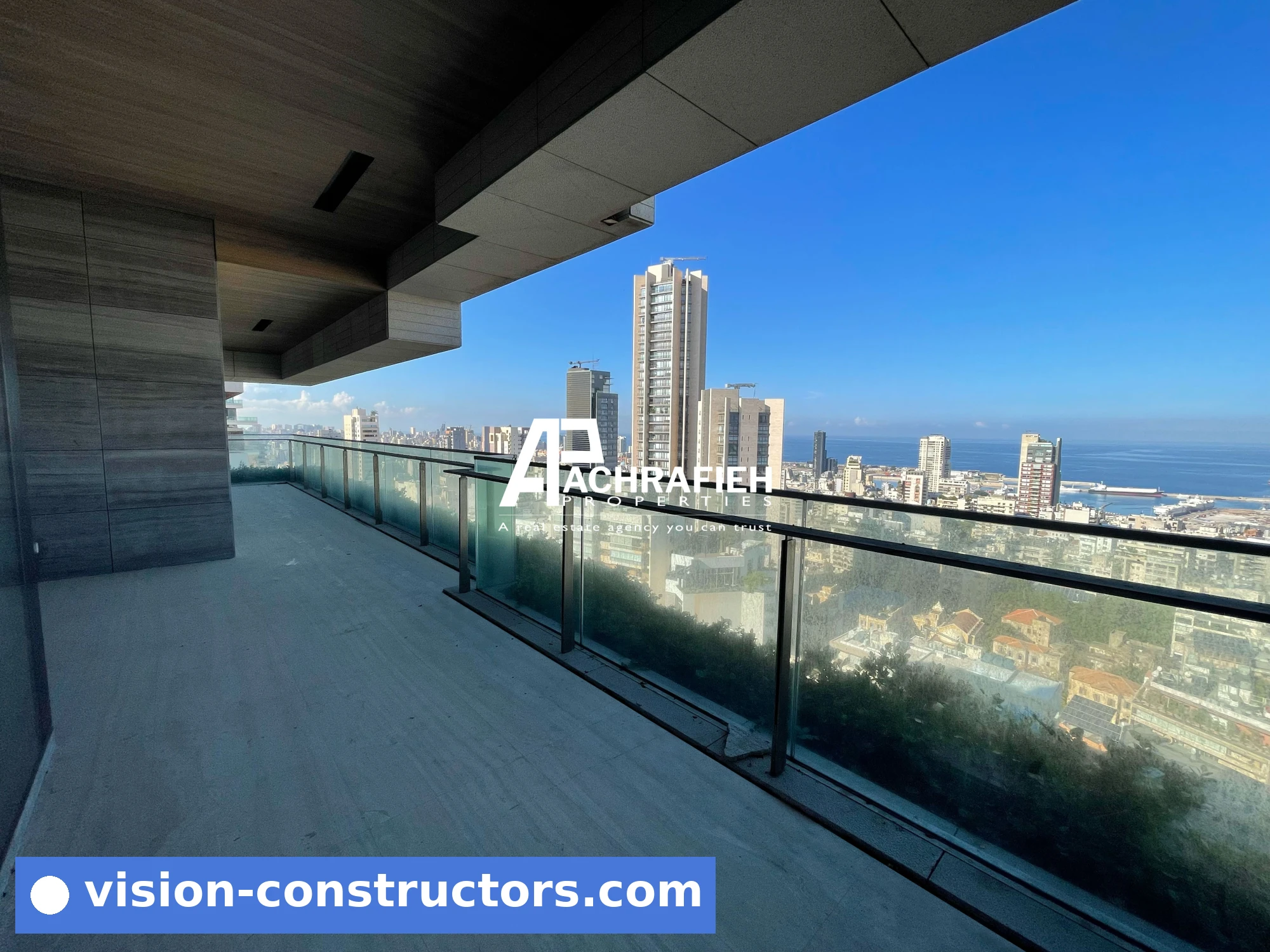 Apartment Spacious | High Floor | Open Seaview Apt For Sale in Achrafieh