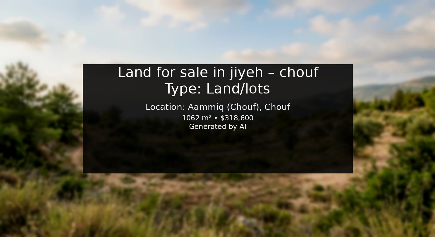 Land for sale in jiyeh – chouf