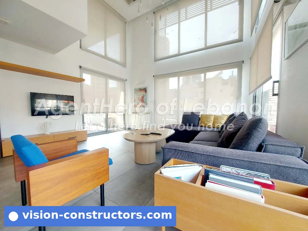 Apartment Modern Loft | Fully Furnished | Large Balcony for rent in Achrafieh