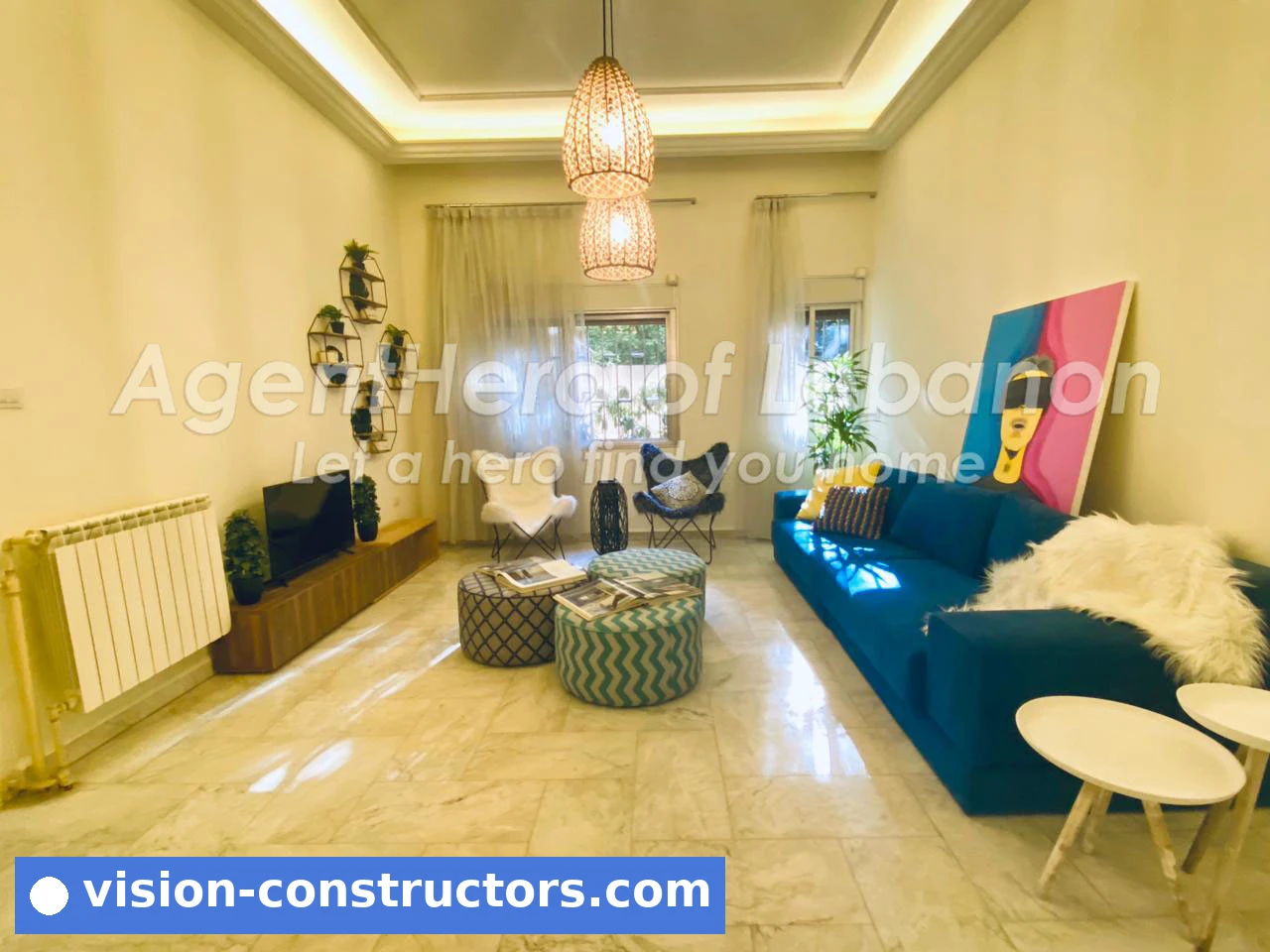 Cozy and Charming Apartment with Beautiful Terrace for rent in Achrafieh