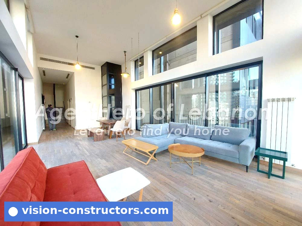 Apartment Modern Loft | Pool & Balcony | Calm Area for rent in Achrafieh