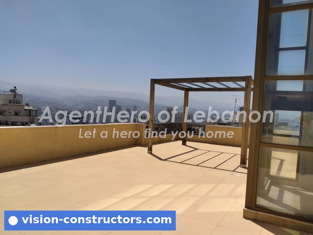 Apartment Duplex + 100 Sqm Rooftop Terrace ! for rent in Achrafieh